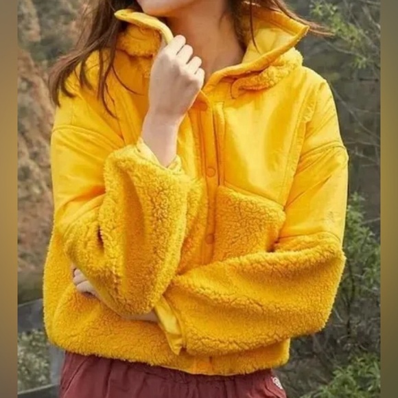 Free People Movement Adventure Awaits Sherpa Fleece Jacket - NWT - Size L - Picture 1 of 14